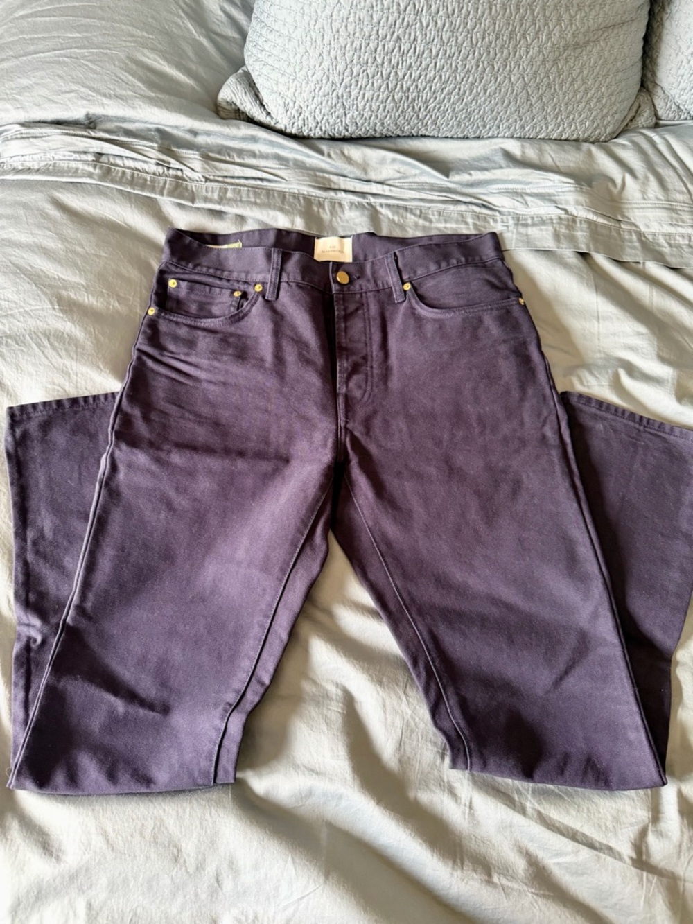 Sid Mashburn Navy Canvas 5-Pocket Pants 33/32
